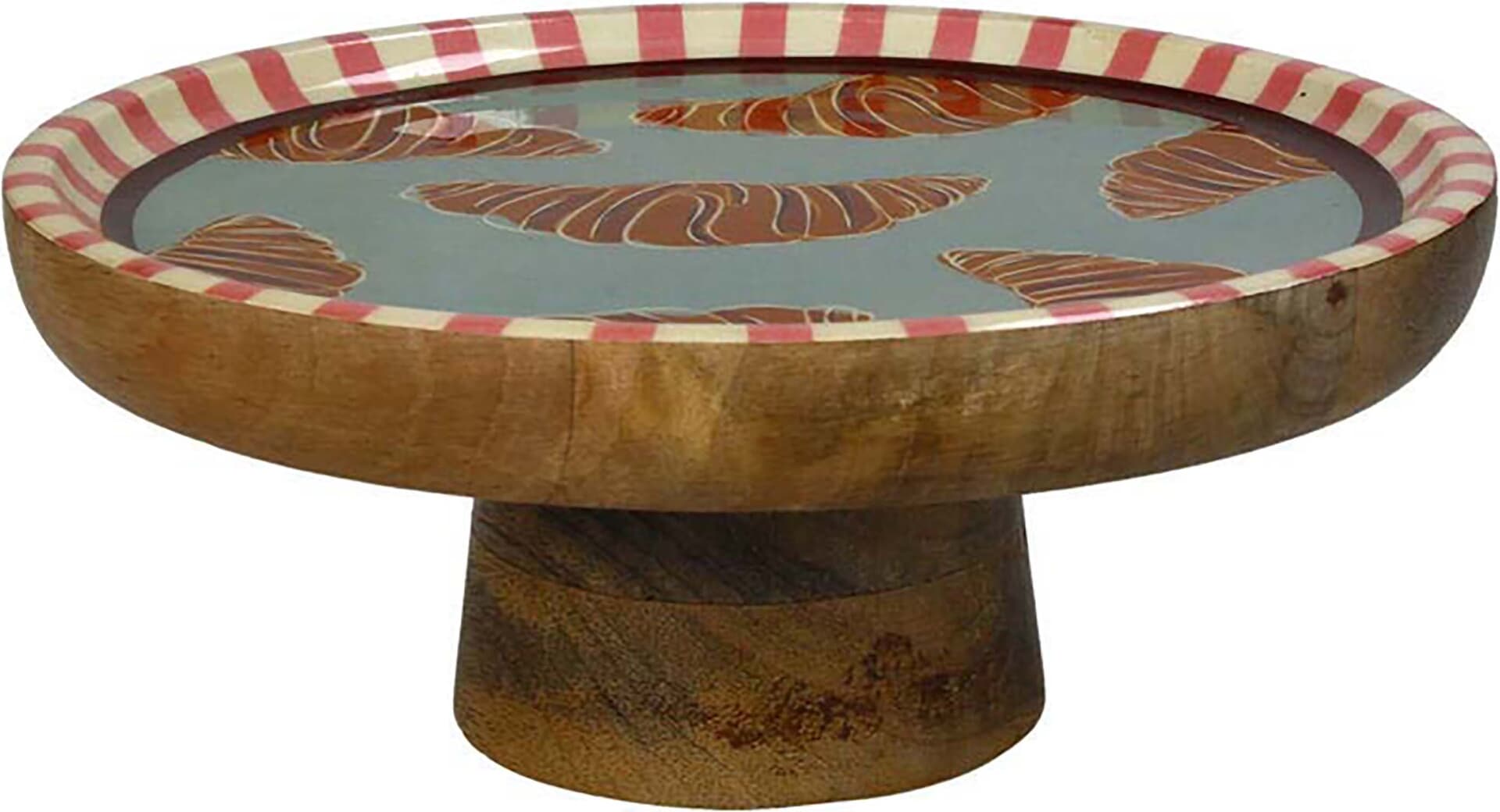 Bomont Collection Cake Stand Mango Wood Multi 20x20x8cm Multi