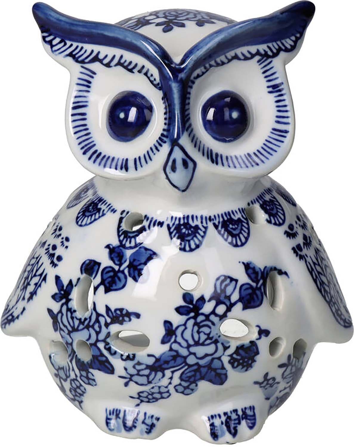 Bomont Collection Ornament Owl Blue 15x11x11cm Blauw
