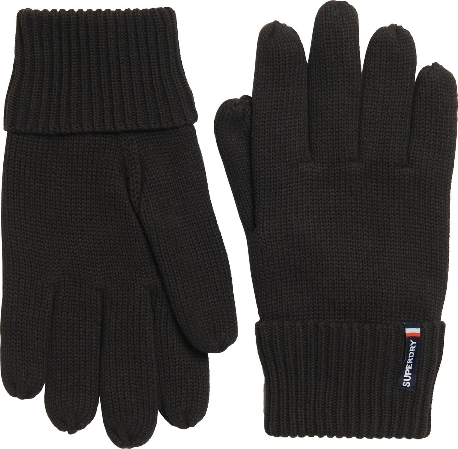 Superdry Essential Logo Knitted Gloves Zwart