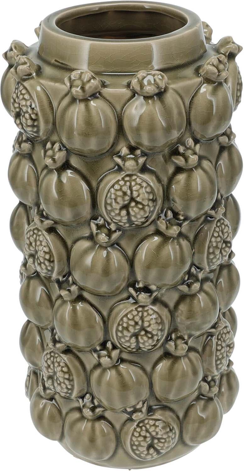 VAAS MET GRANAATAPPELS 34CM 2ASS KLEUR Groen