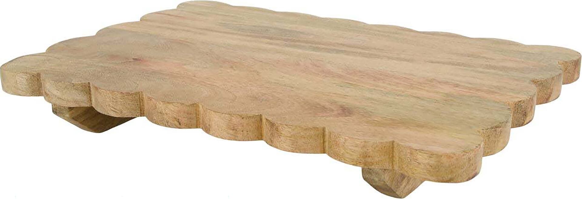 Bomont Collection Plate rectangular with scalloped edges Bruin