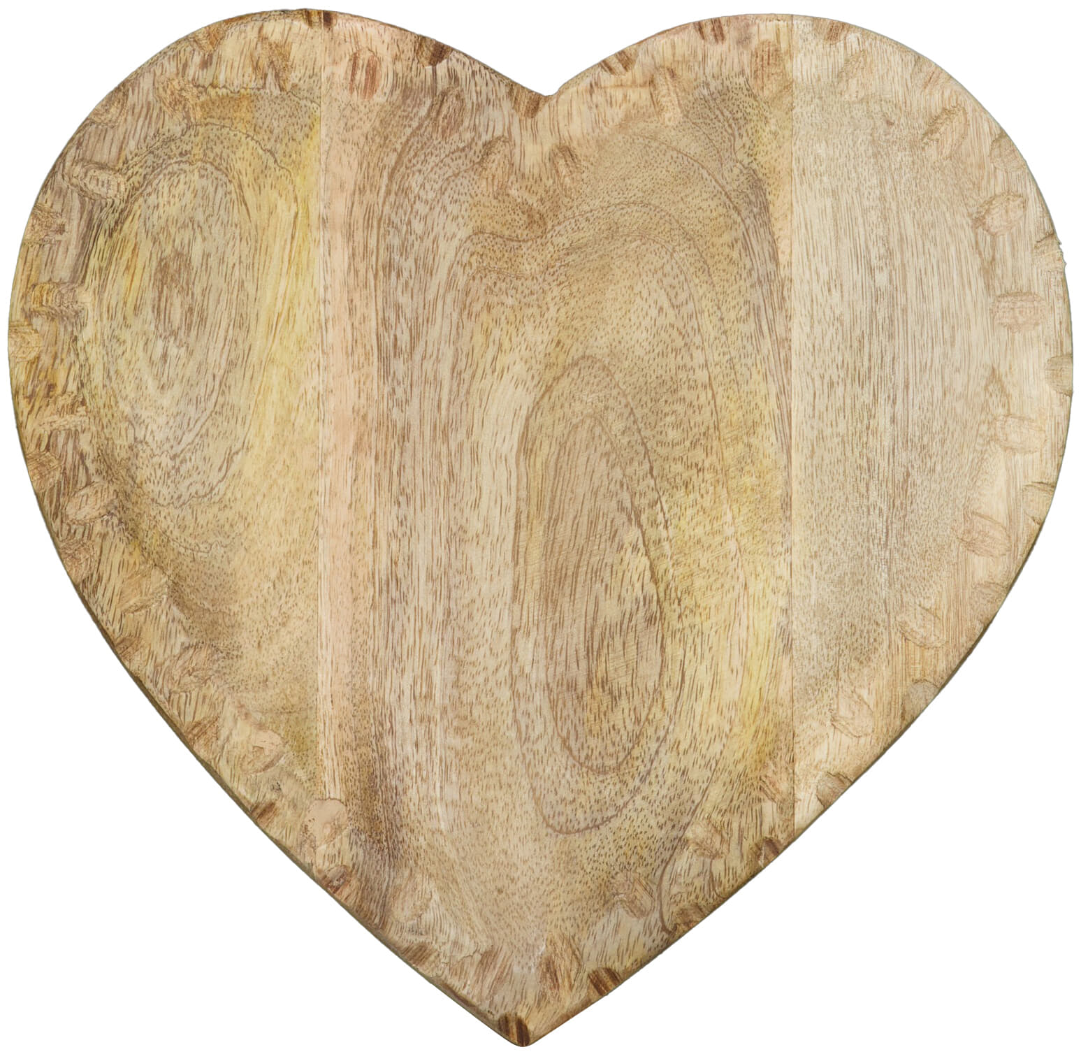 Bomont Collection Plate heart mango wood 22x22x2.3cm Bruin