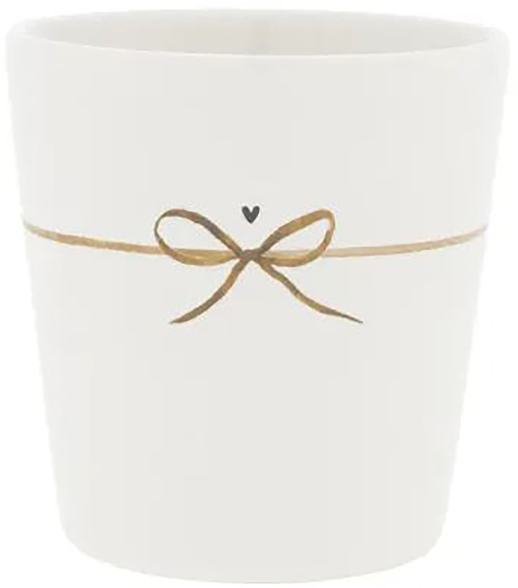 Bastion Collections Cup White/Bow 9x9x7.5cm Wit
