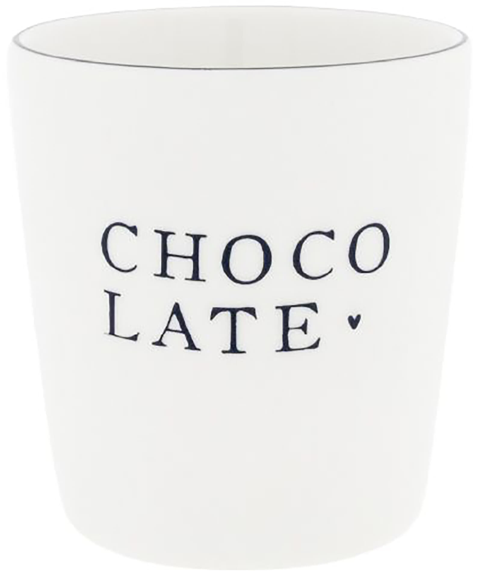 Bastion Collections Mug XL White natural shape Chocolate 9,5x10cm Wit