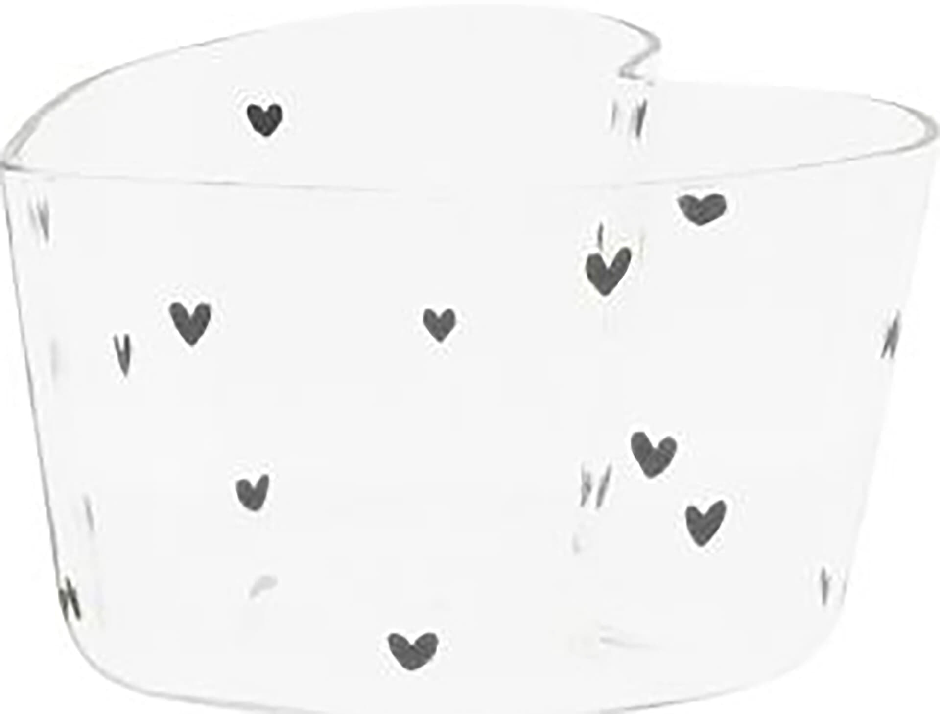 Bastion Collections Heart Bowl Small with heartsball over Wit