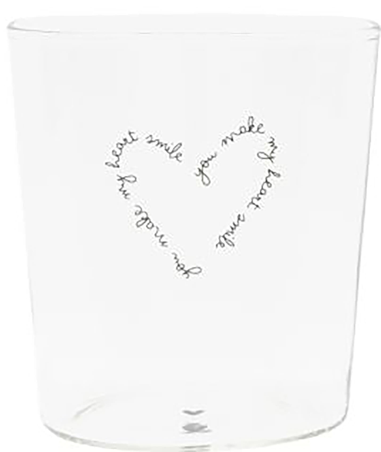 Bastion Collections Tumbler M you make my heart smile 300 ml Wit