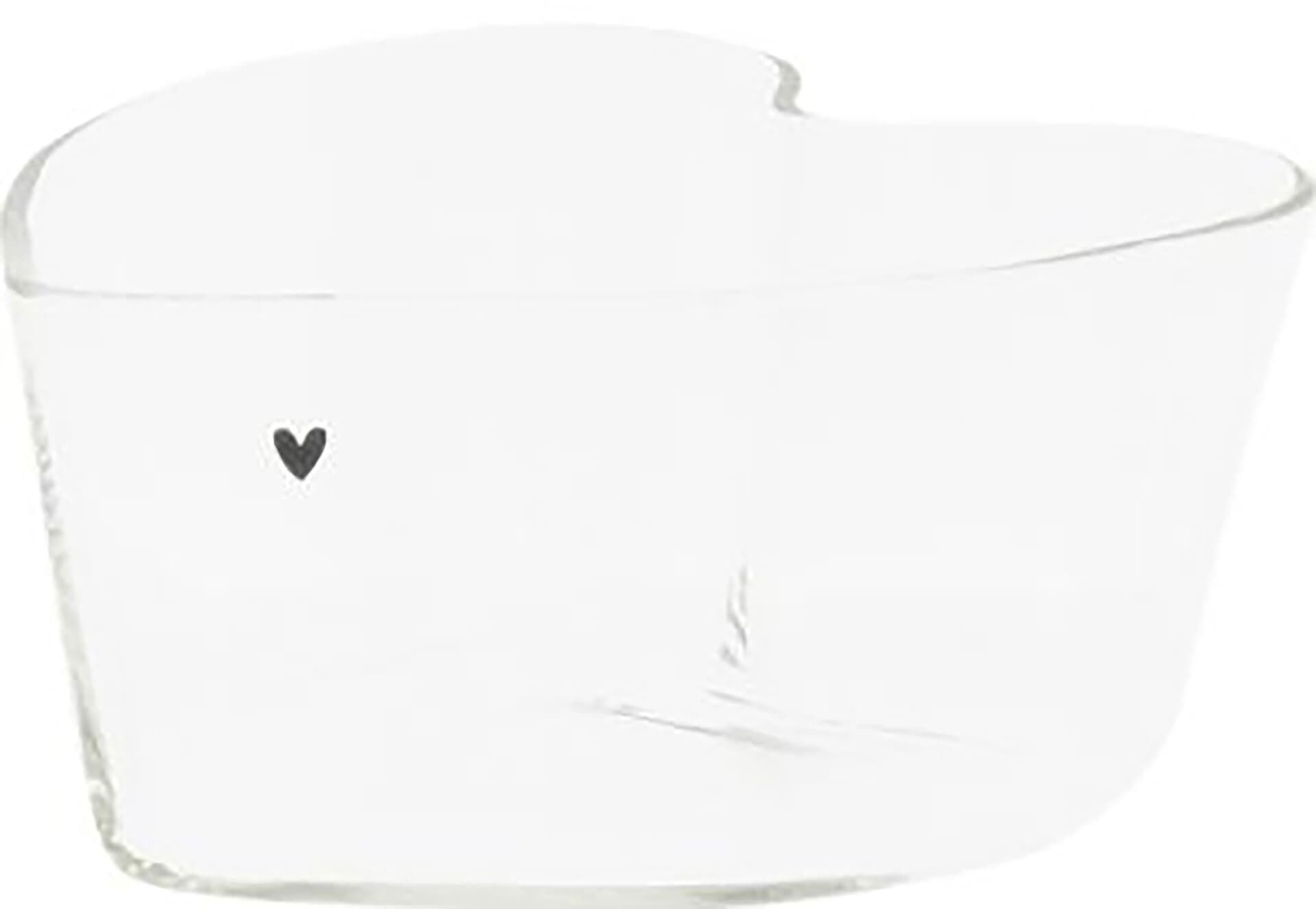 Bastion Collections Heart Bowl Medium with black heart Wit