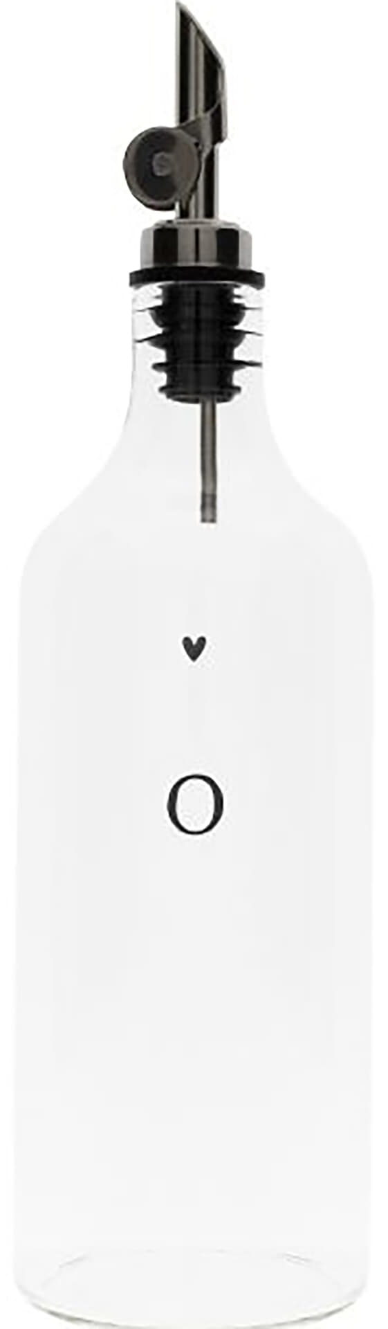 Bastion Collections Oil Glass Bottle with black heart Wit