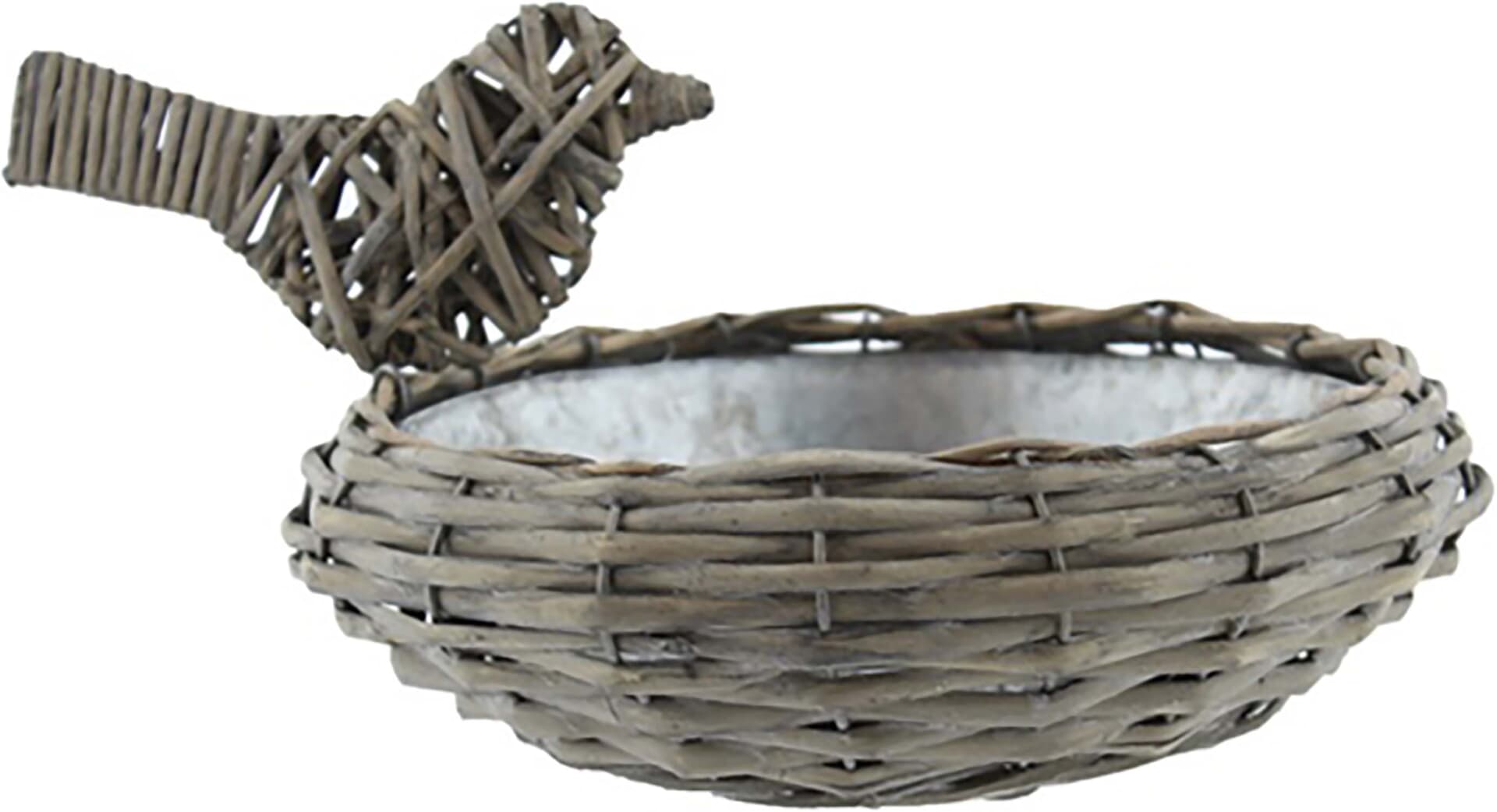 Bomont Collection Vogelvoerbak Wilg Grijs d24h6cm - Incl Zink Grijs