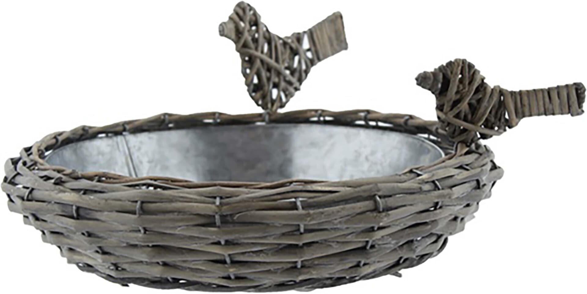 Bomont Collection Vogelvoerbak Wilg Grijs d30h6cm - Incl Zink Grijs