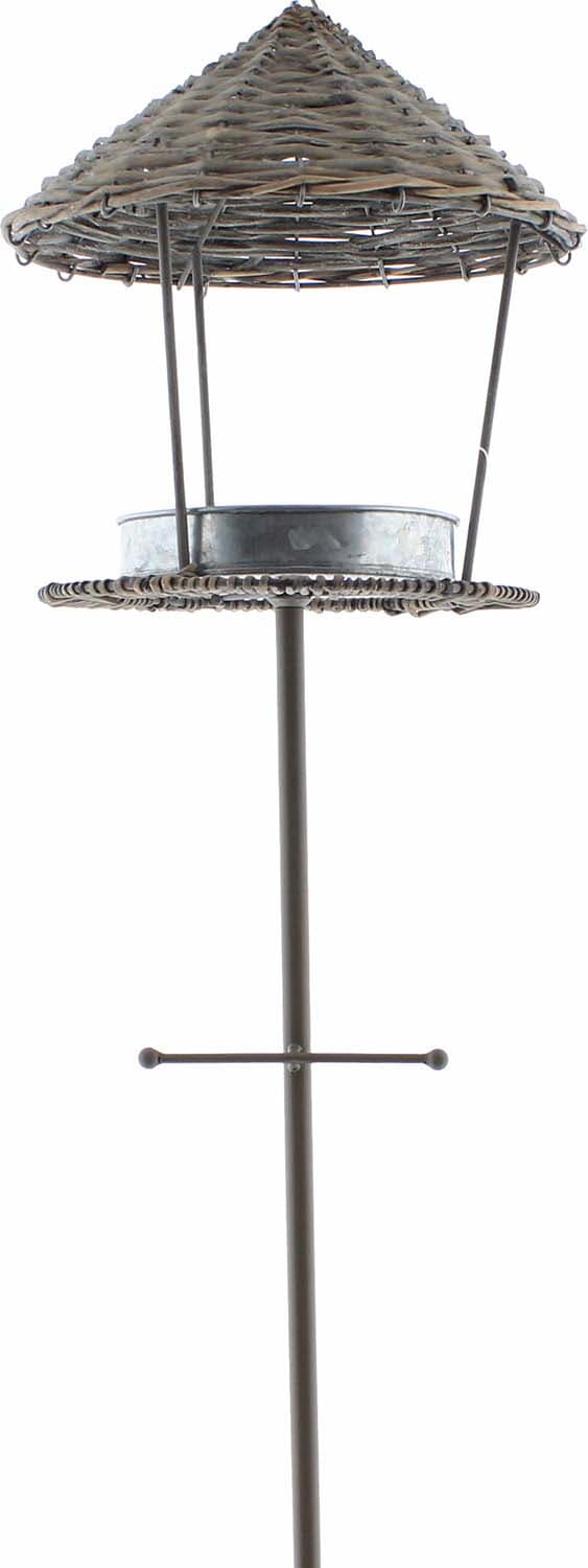 Bomont Collection Vogelvoederhuis Wilg Grijs d27h141cm Grijs