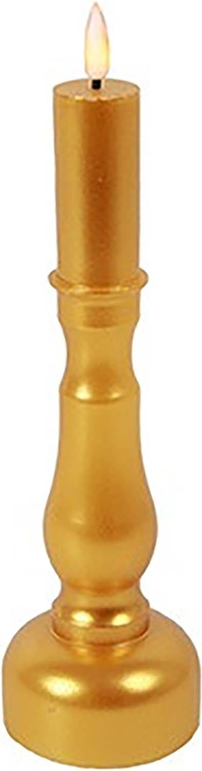 Bomont Collection Kandelaar en kaars Nuala LED S goud L7,5B7,5H24CM Goud