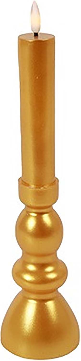 Bomont Collection Kandelaar en kaars Nuala LED L goud L7,5B7,5H28CM Goud