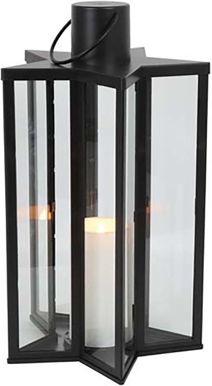 Bomont Collection Lantaarn LED Kaars Star zwart L28B28H50CM Zwart