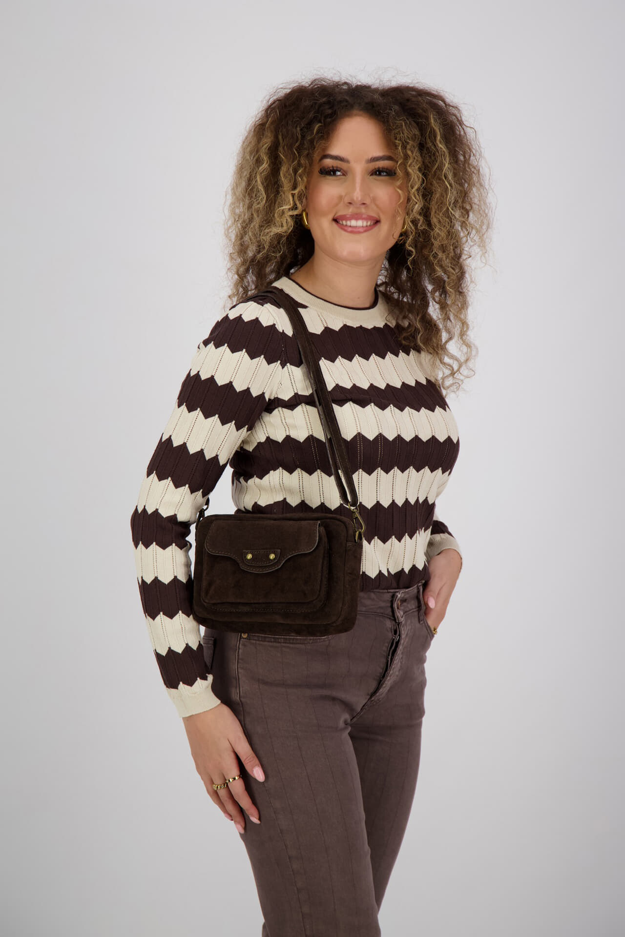 Bomont Tas Jessa Suede Beige