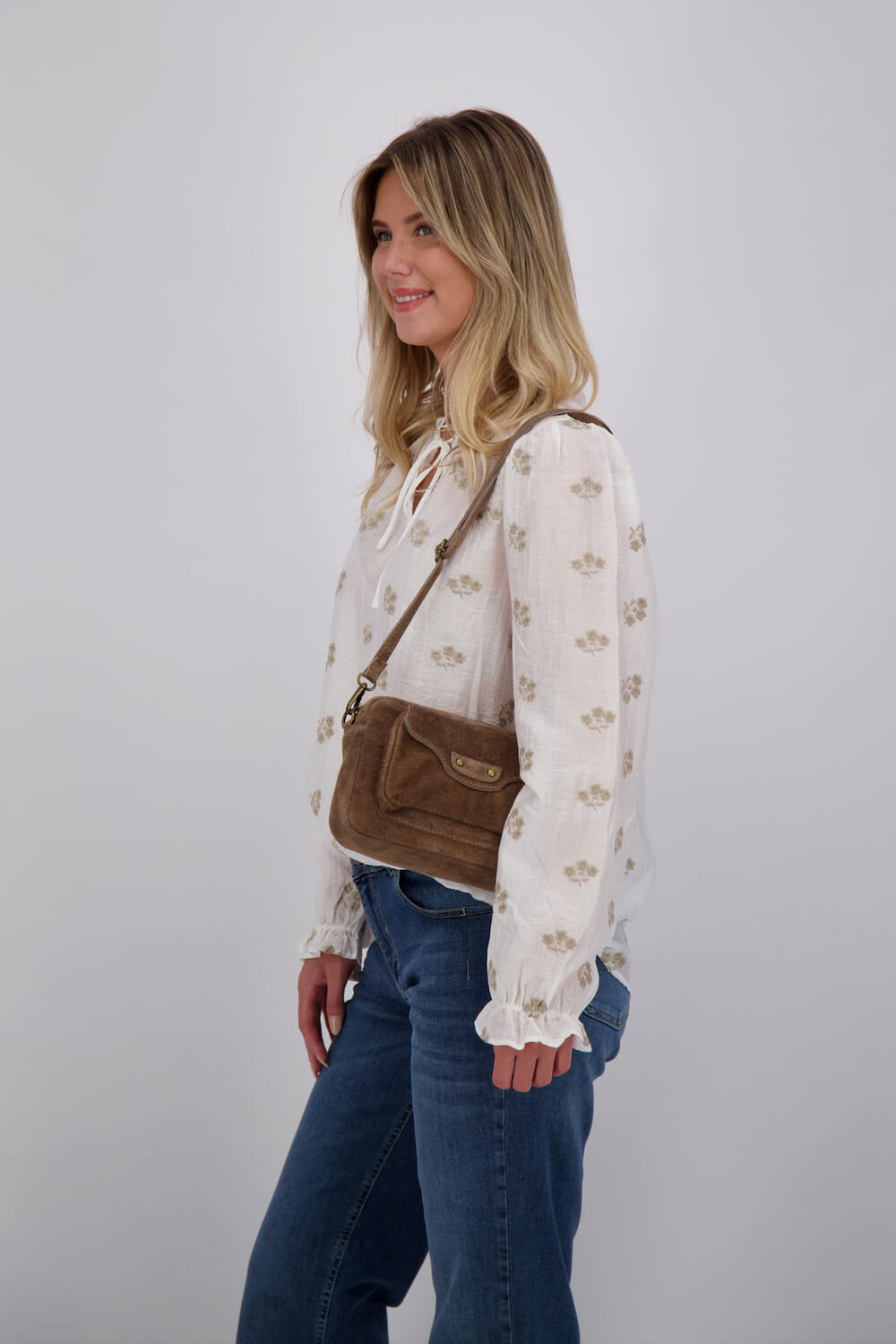 Bomont Tas Jessa Suede Bruin
