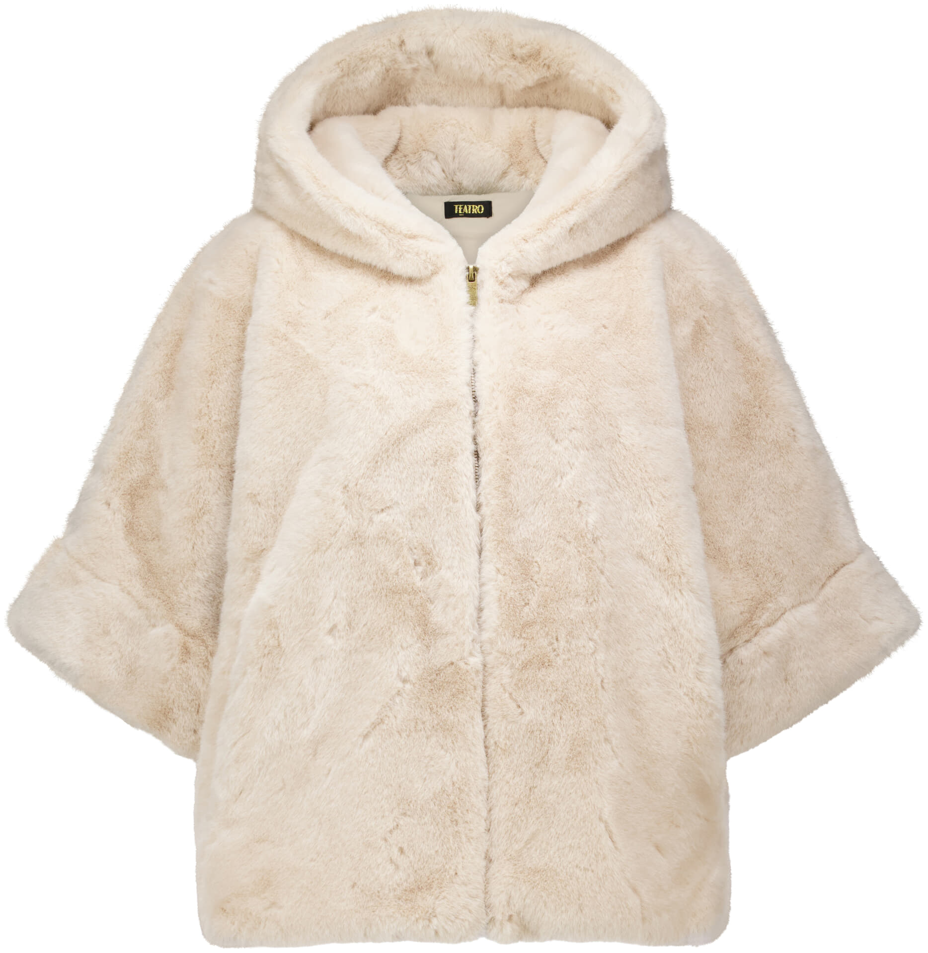 Poncho Celia Faux Fur Beige