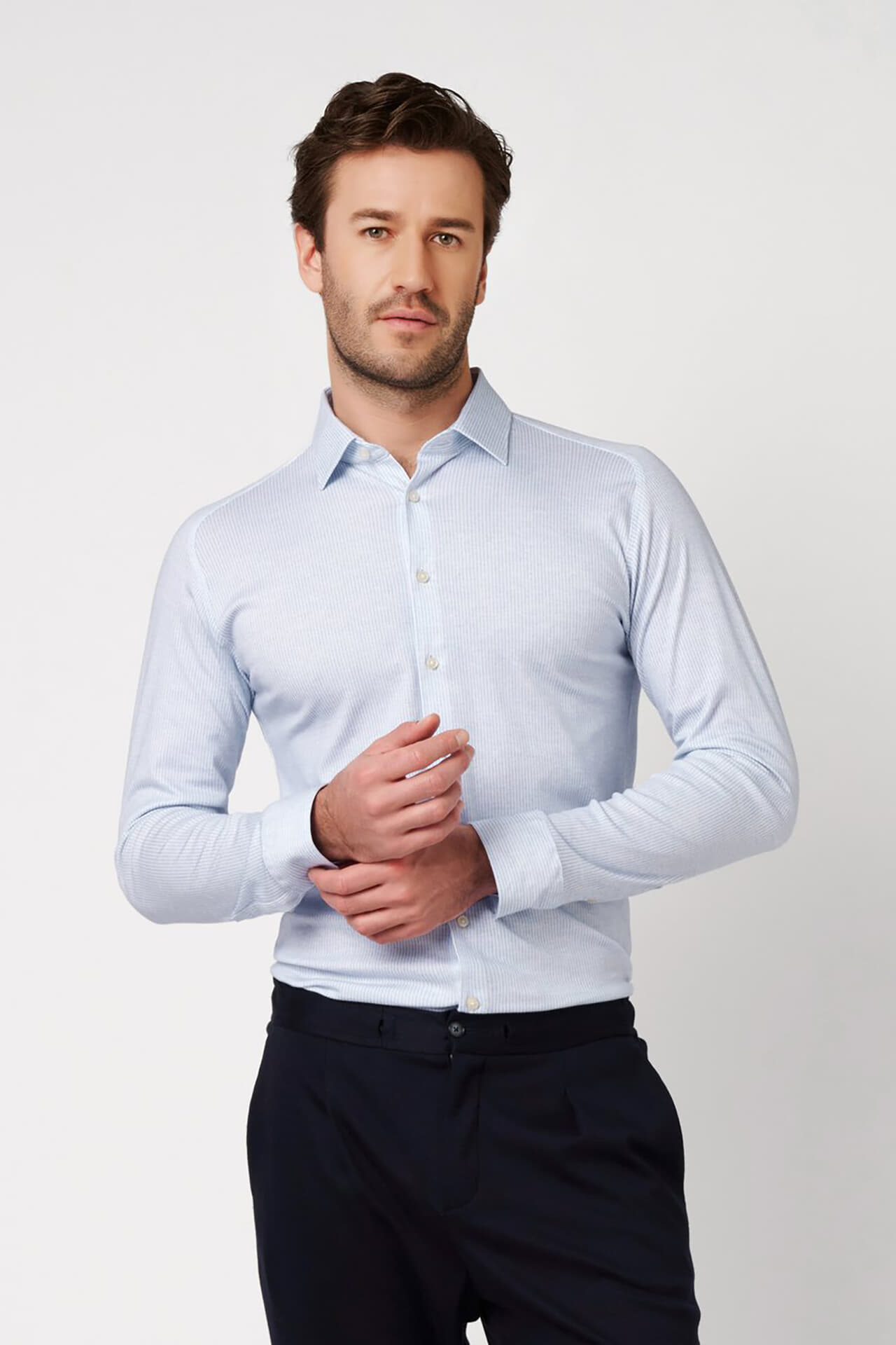 Desoto Overhemd Casual Kent Hemelsblauw