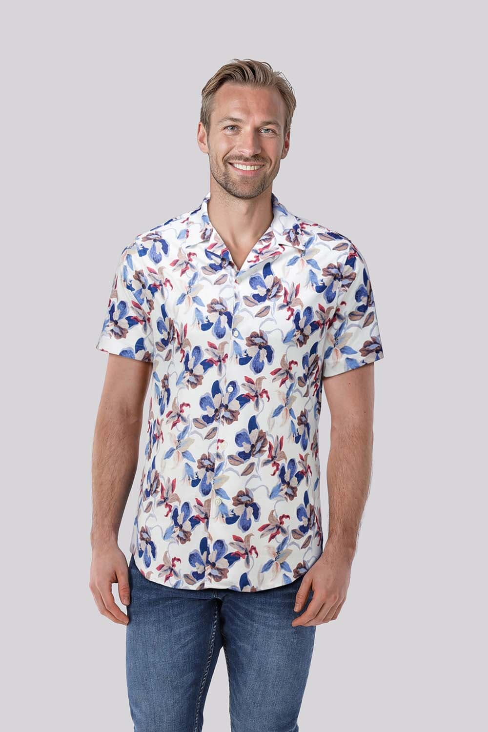 Desoto Overhemd Casual Lido Blauw