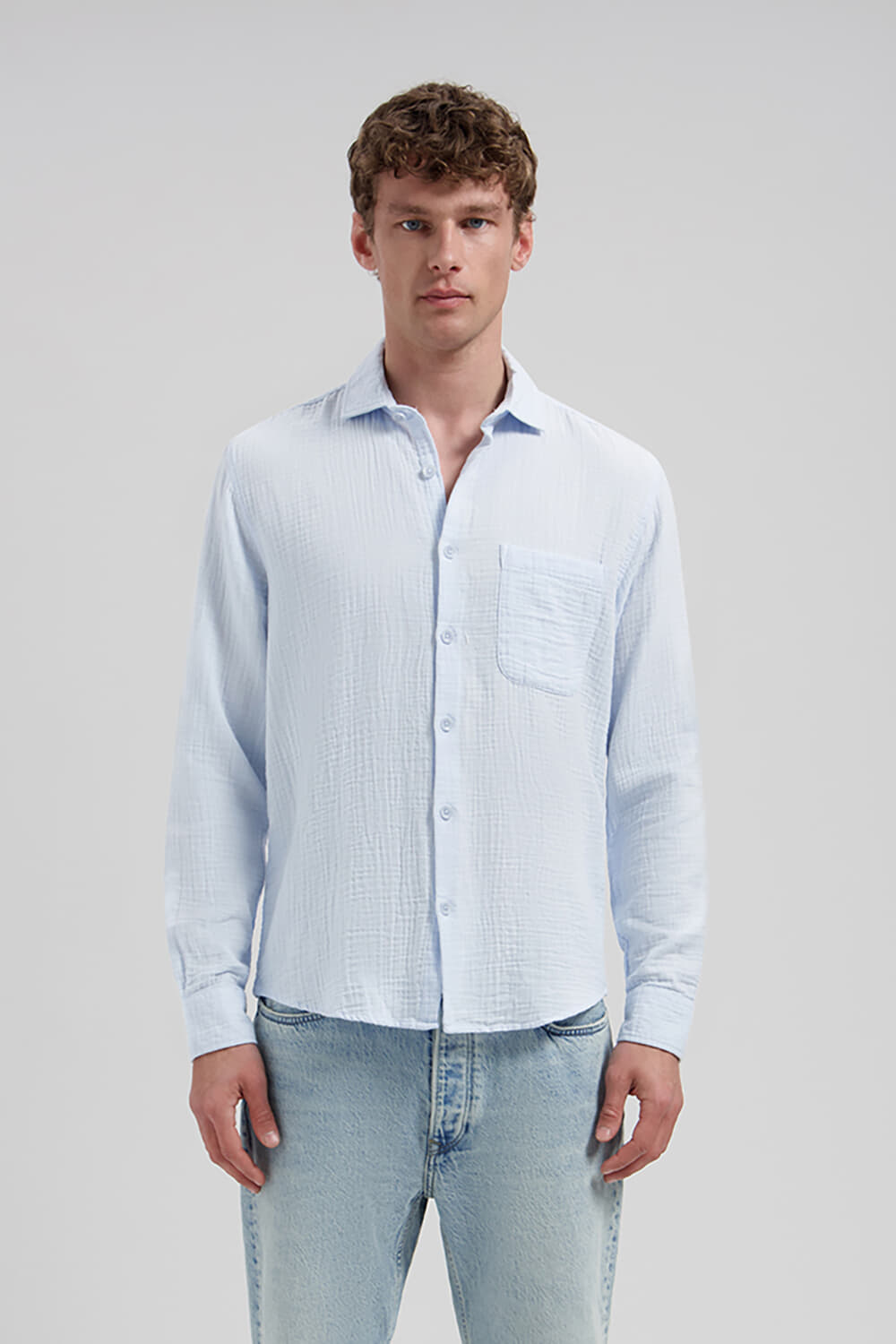 Dstrezzed Overhemd Axton Hemelsblauw