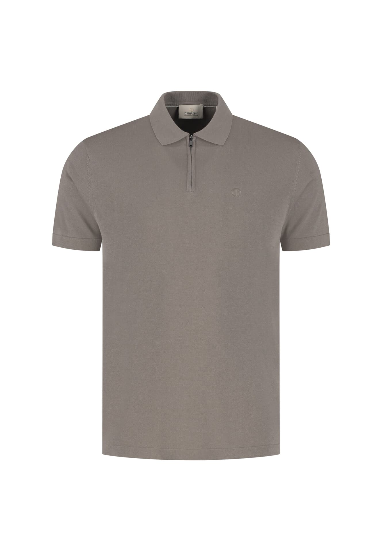 Dstrezzed Polo Zip Dorian Grijs