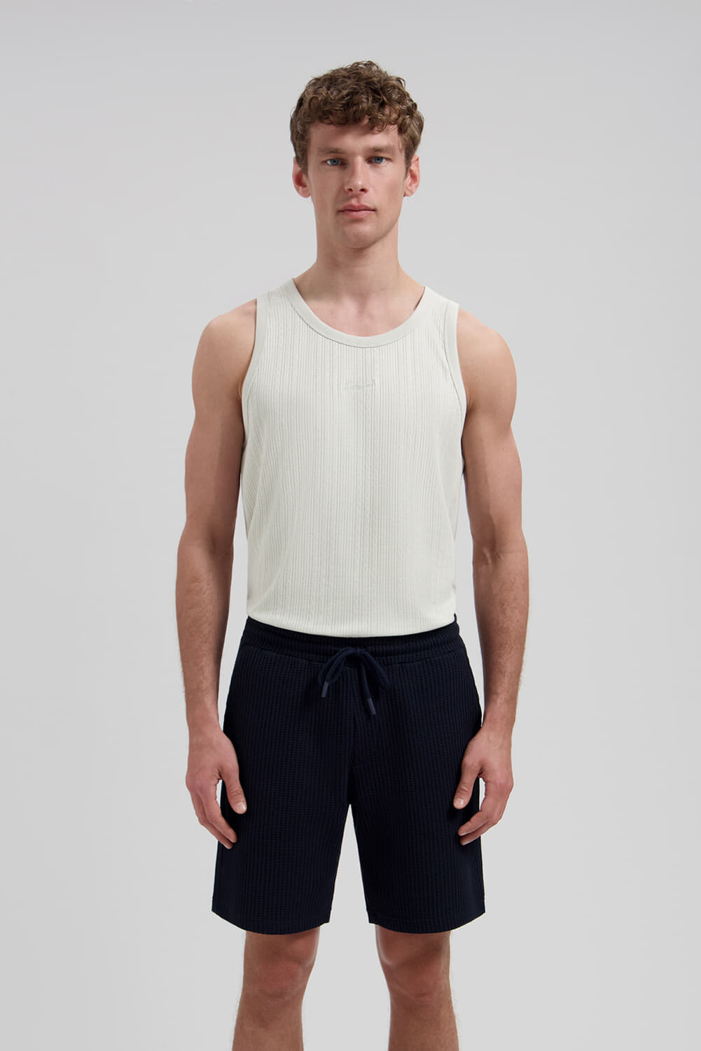 Dstrezzed Sweatshort Logan Waffle  Navy