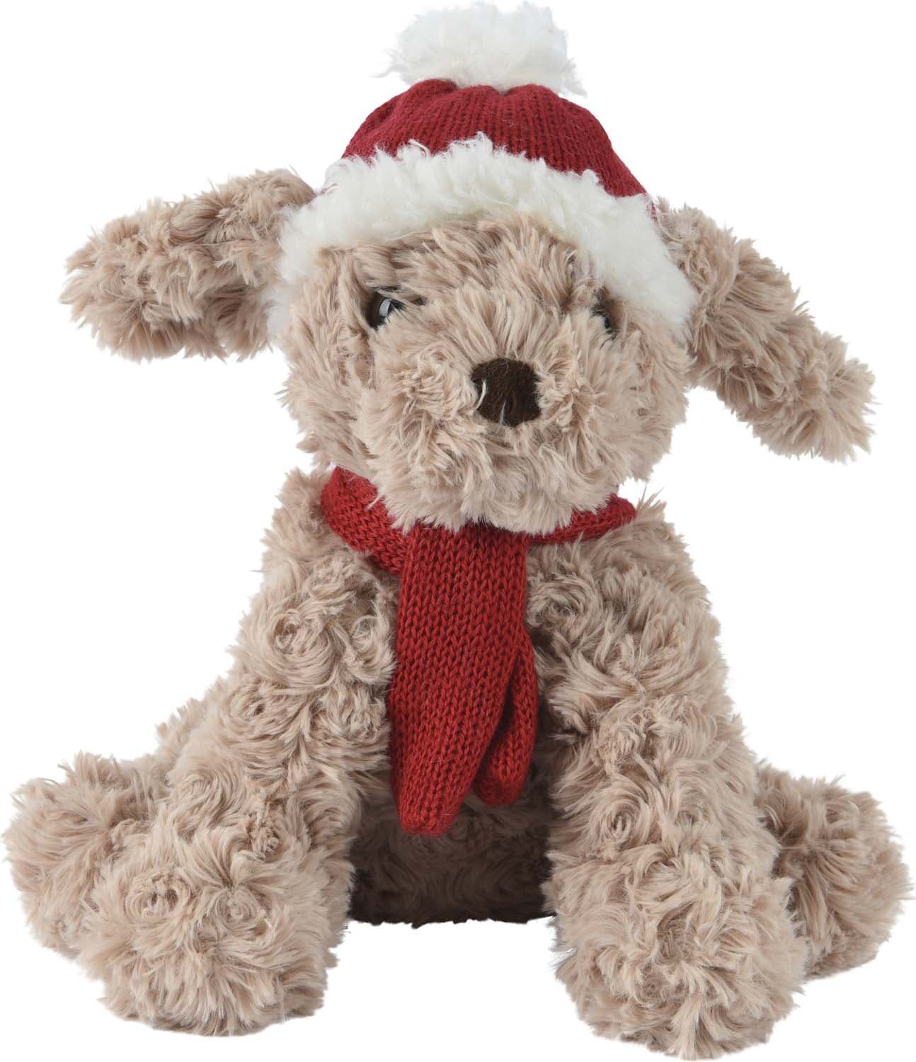 Bomont Collection Hond pluche  L.15cm W.10cm H.20cm Bruin