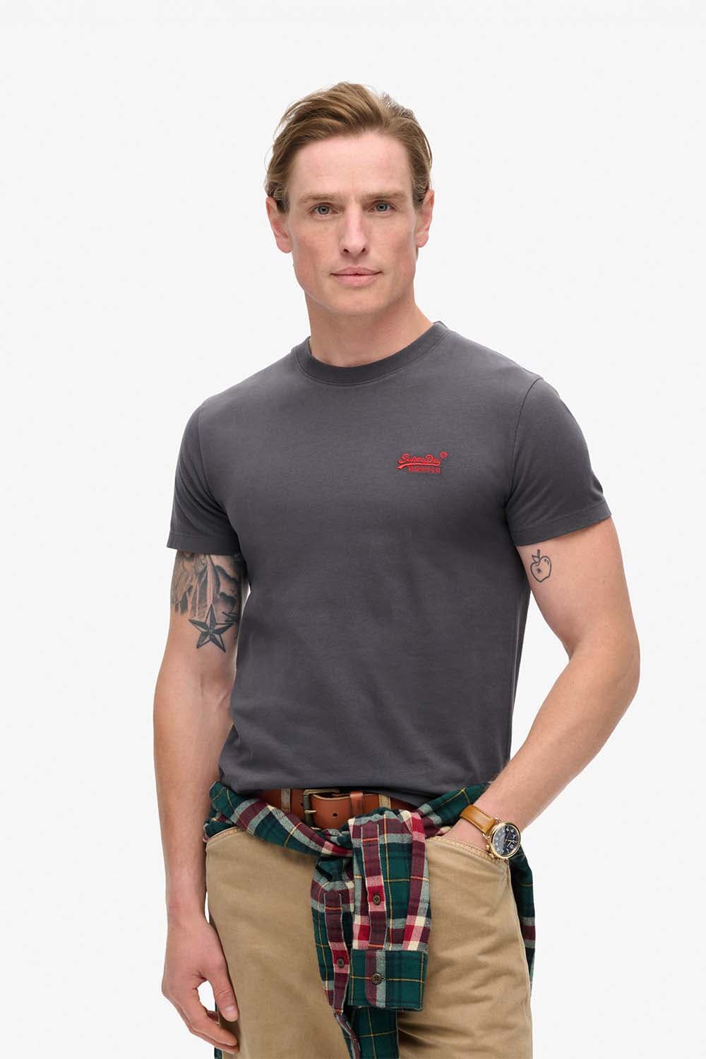 Superdry T-shirt Antraciet