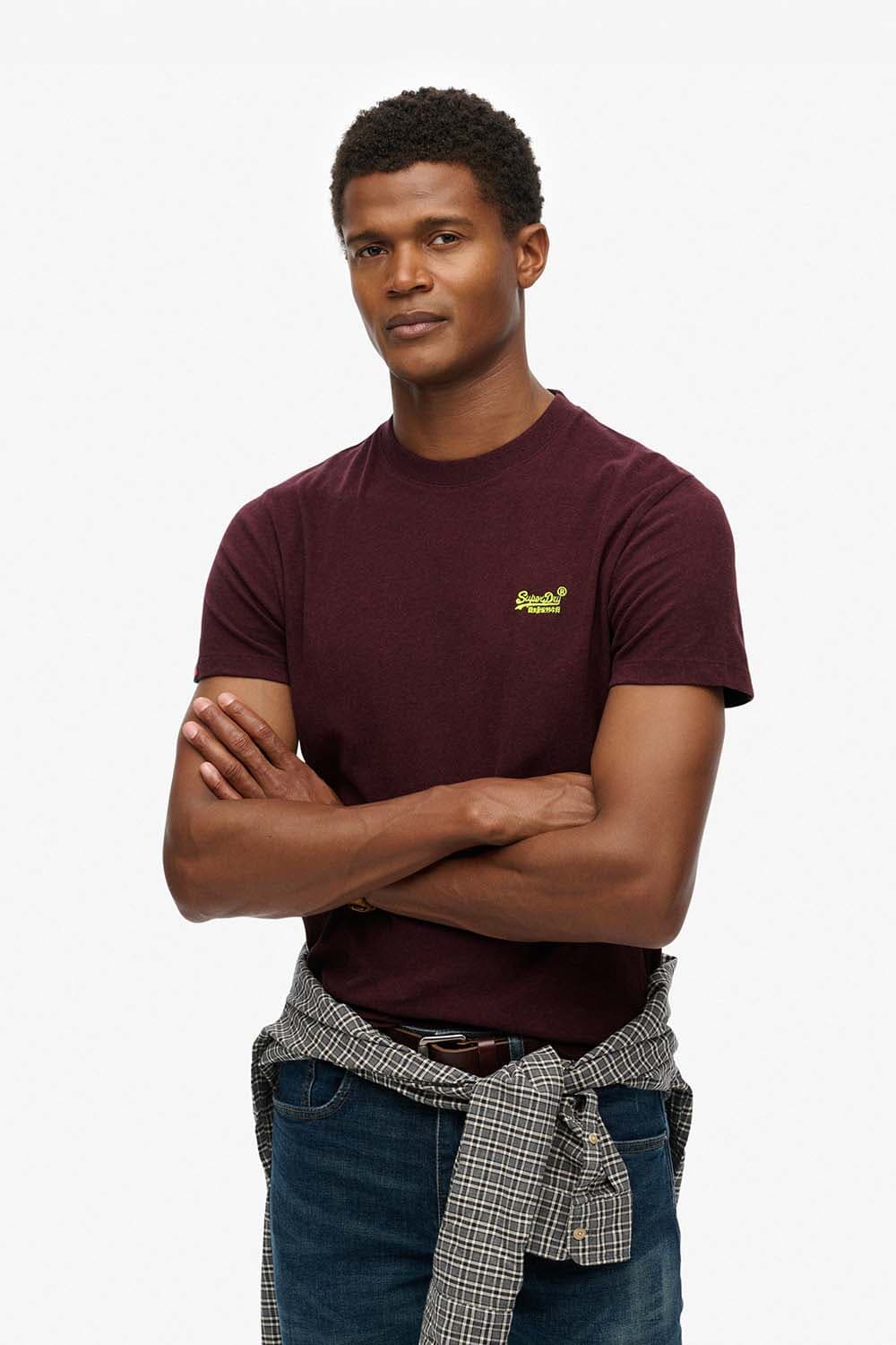 Superdry T-shirt Bordeaux Rood