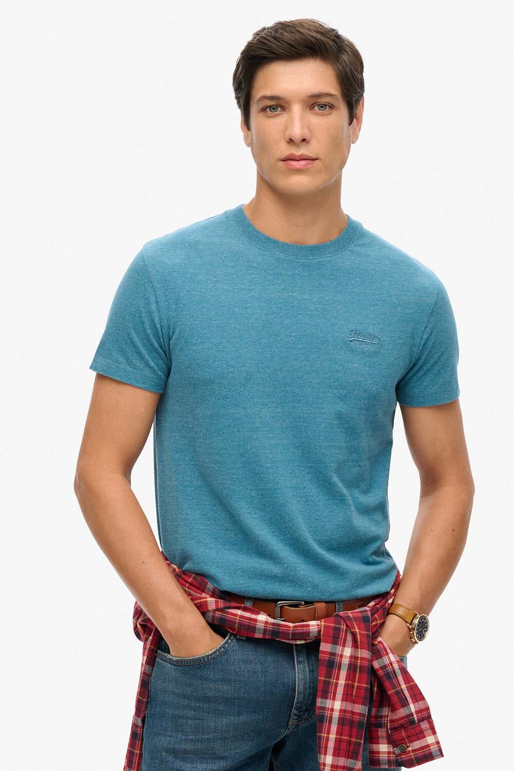 Superdry T-Shirt Essential Logo Aqua