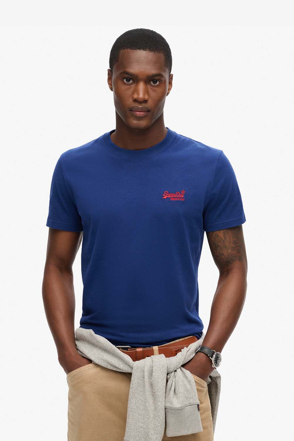 Superdry T-shirt Kobalt Blauw
