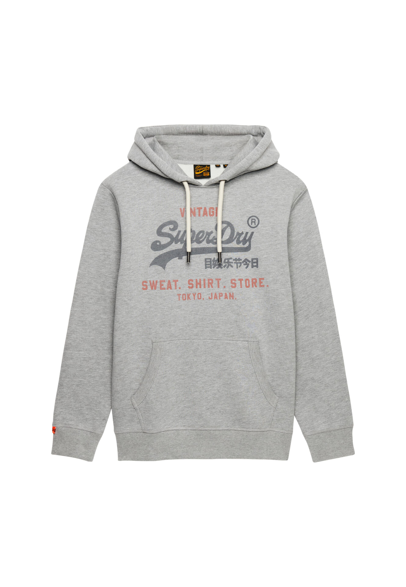 Superdry Hoodie heritage relaxed Grijs
