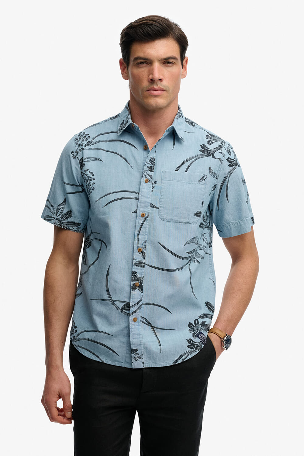 Superdry & Co Overhemd vintage bloom Blauw