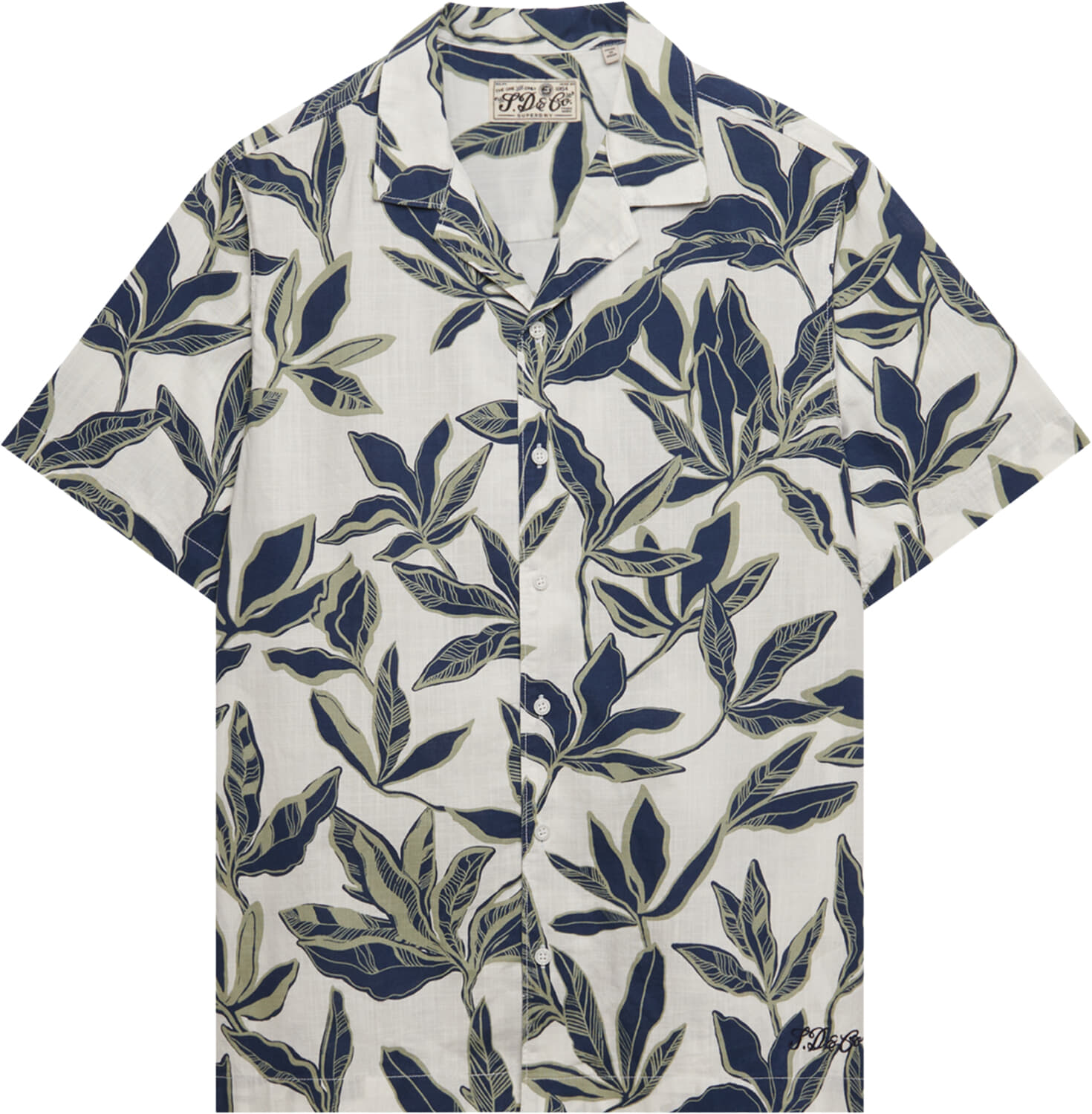 Superdry & Co Overhemd Cabana Poolside Off White