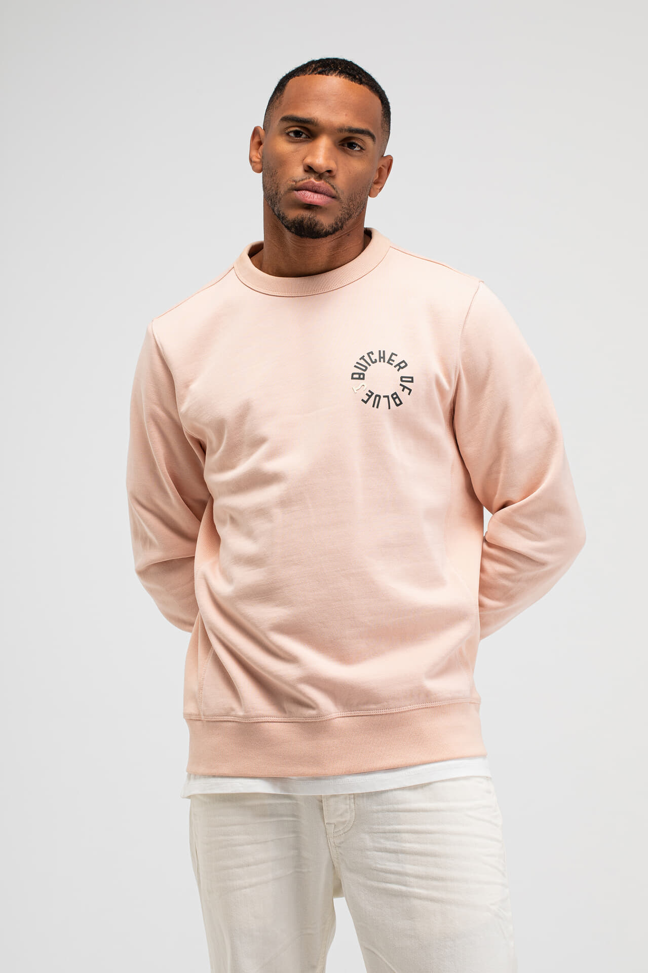 Butcher Of Blue Trui Army Circle Crew Roze