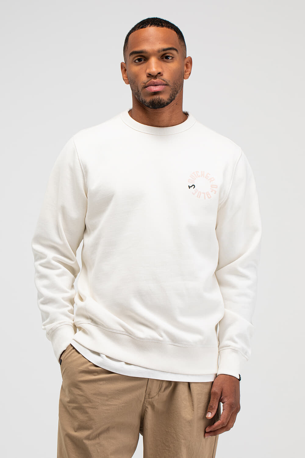 Butcher Of Blue Trui Army Circle Crew Wit