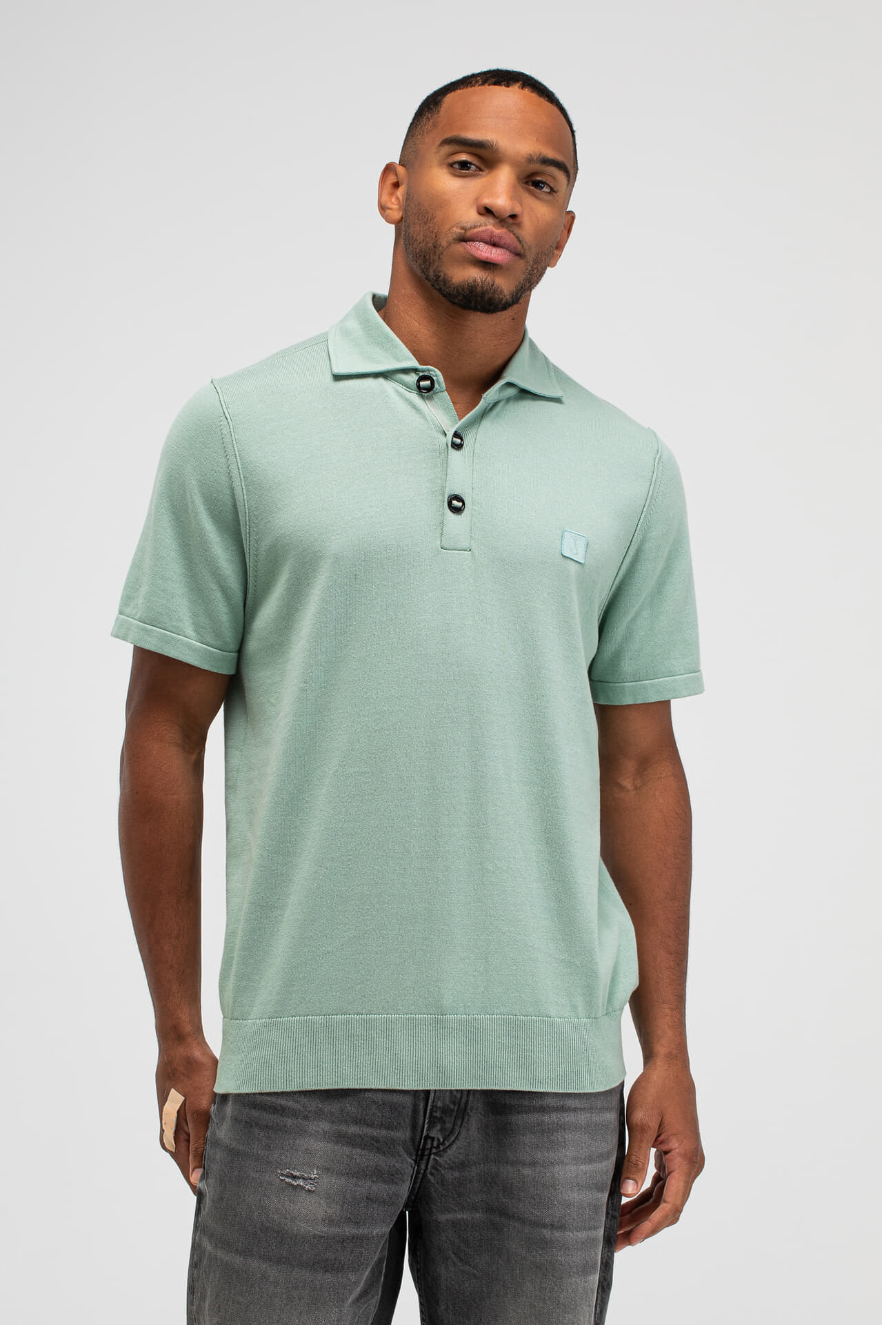 Butcher Of Blue Polo Clifden Groen