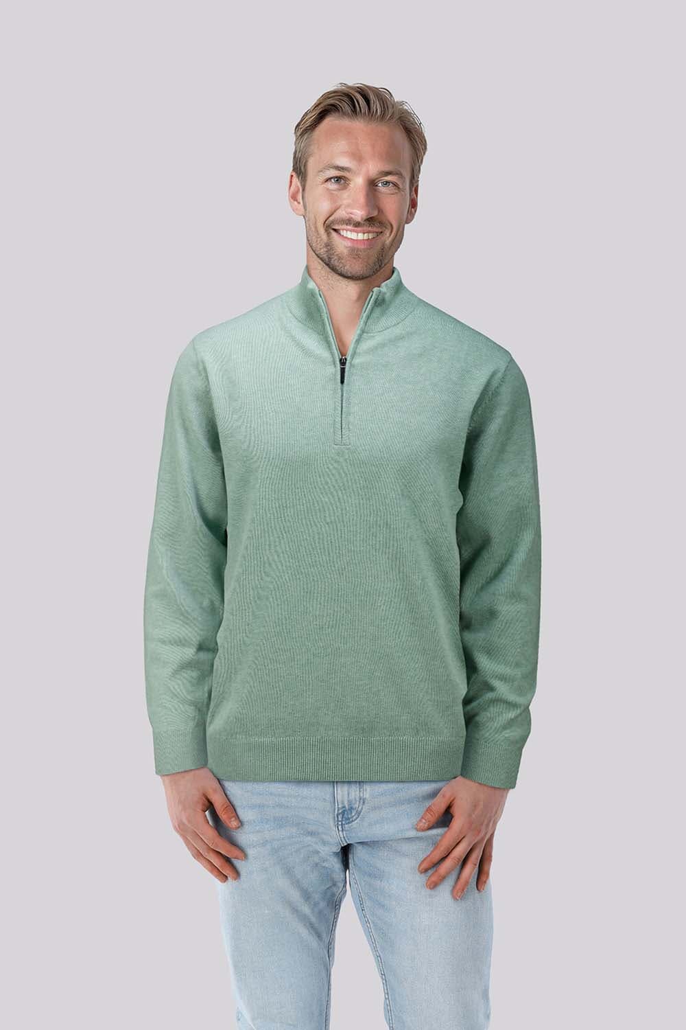 Bomont Pullover half zip Vincent  Army