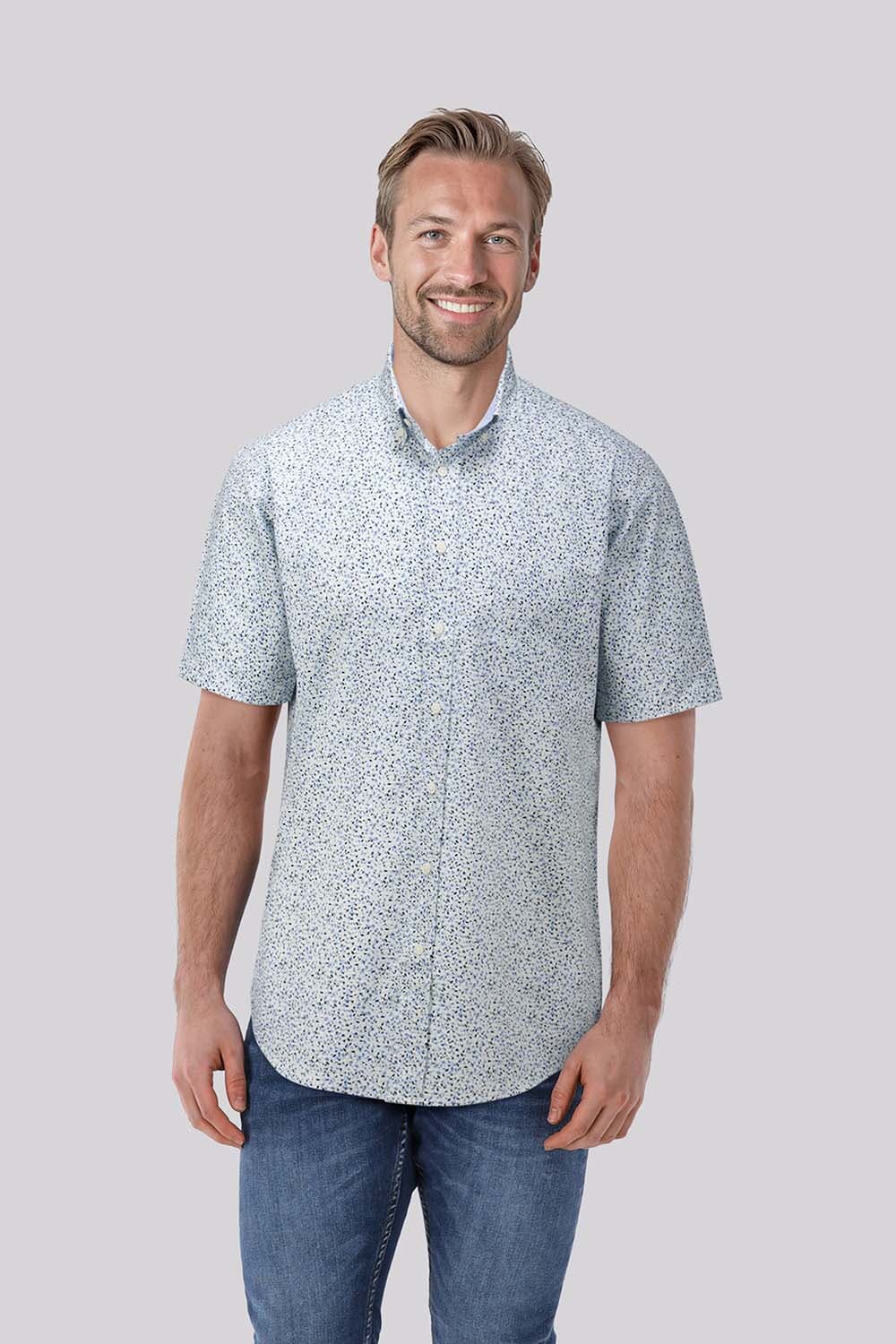 Bomont Overhemd Vinny korte mouw Groen