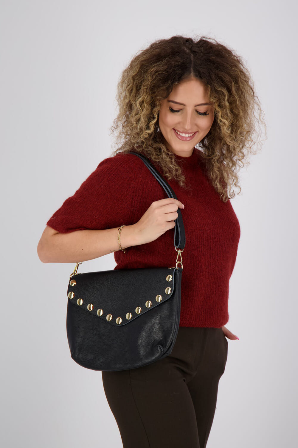 Bomont Jules Bag Classic Grain  Zwart