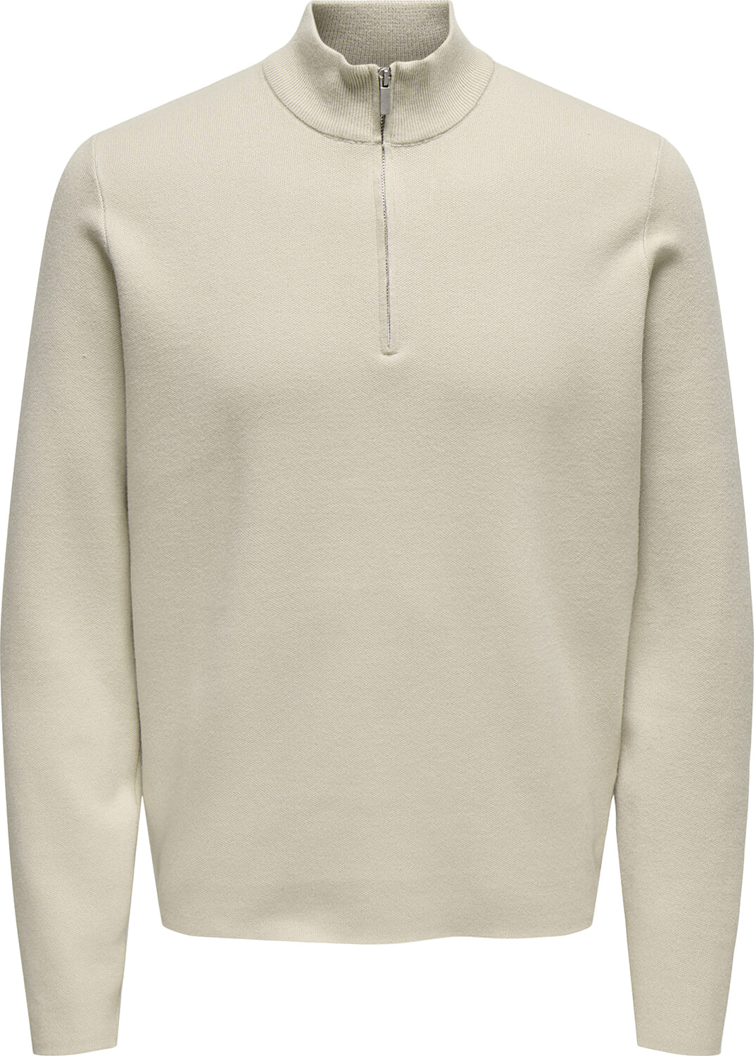 Only & Sons ONSCOOPER HALF ZIP HIGH NECK KNIT N Grijs