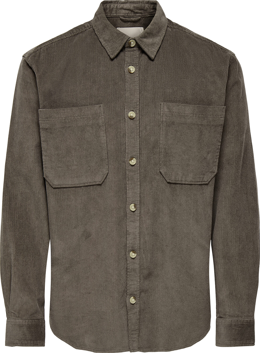 Only & Sons ONSALP RLX 2PKT WASHD CORD LS SHIRT Bruin