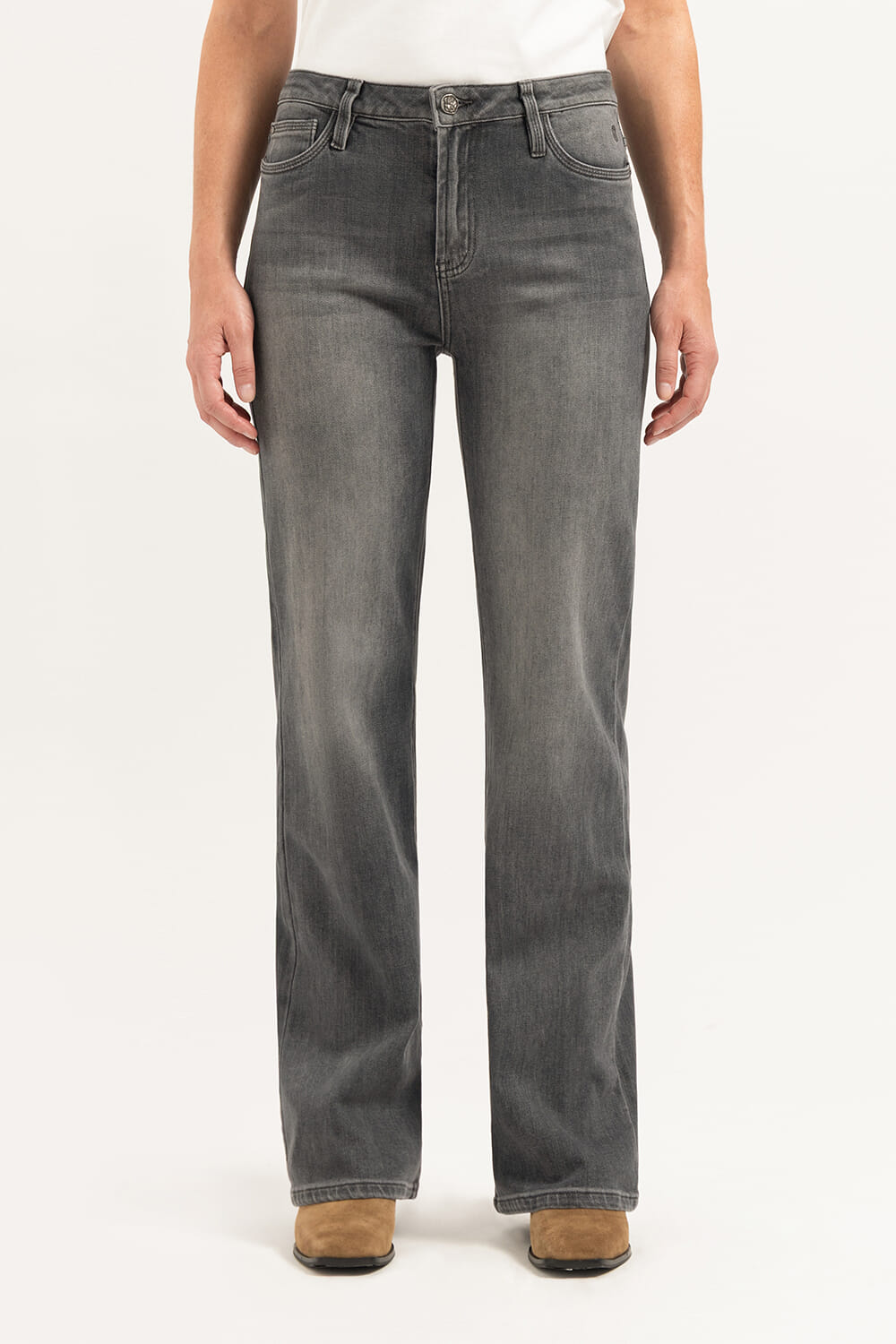 Florez Jeans Sophie Straight Grijs