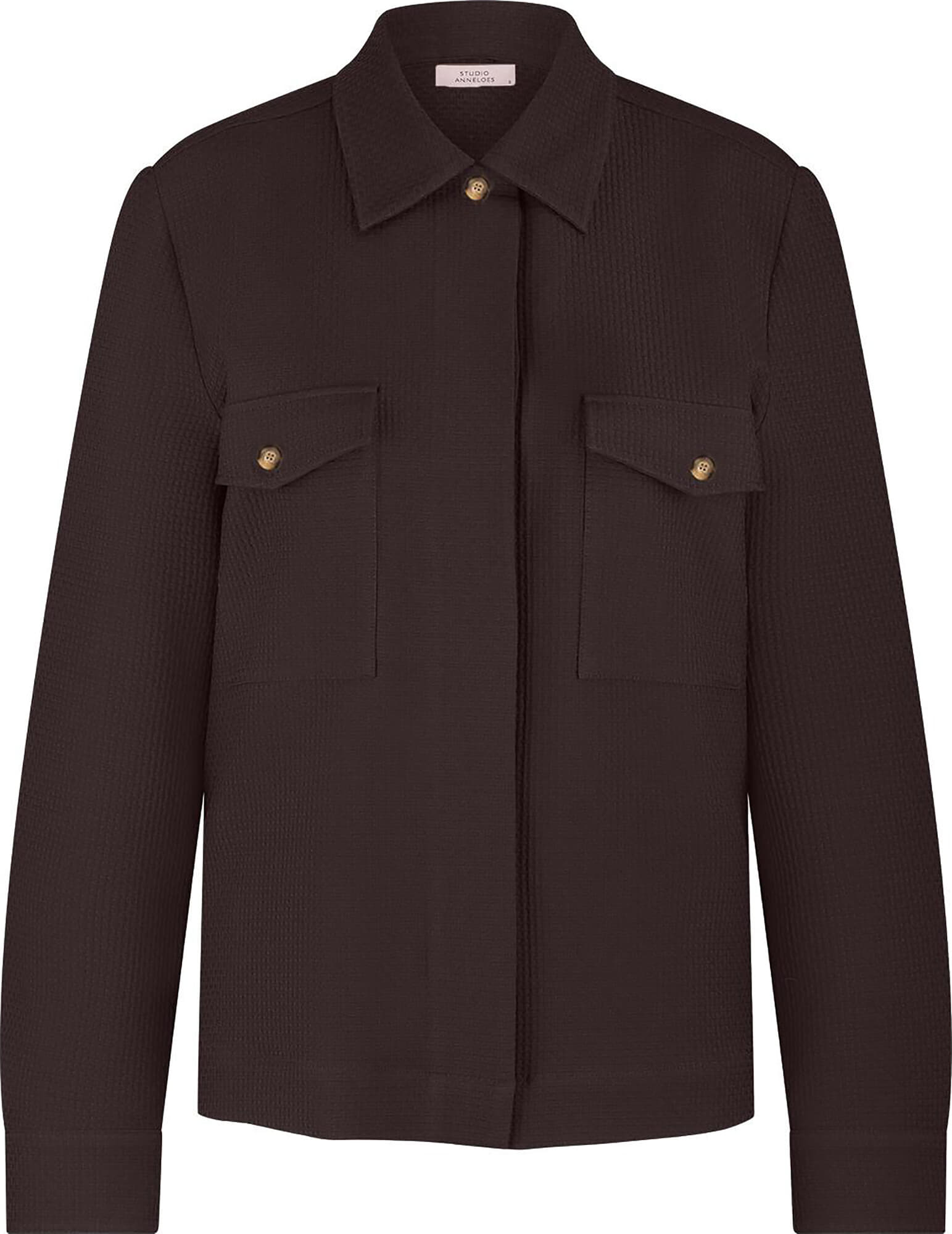 Studio Anneloes Jessa waffle jacket Bruin