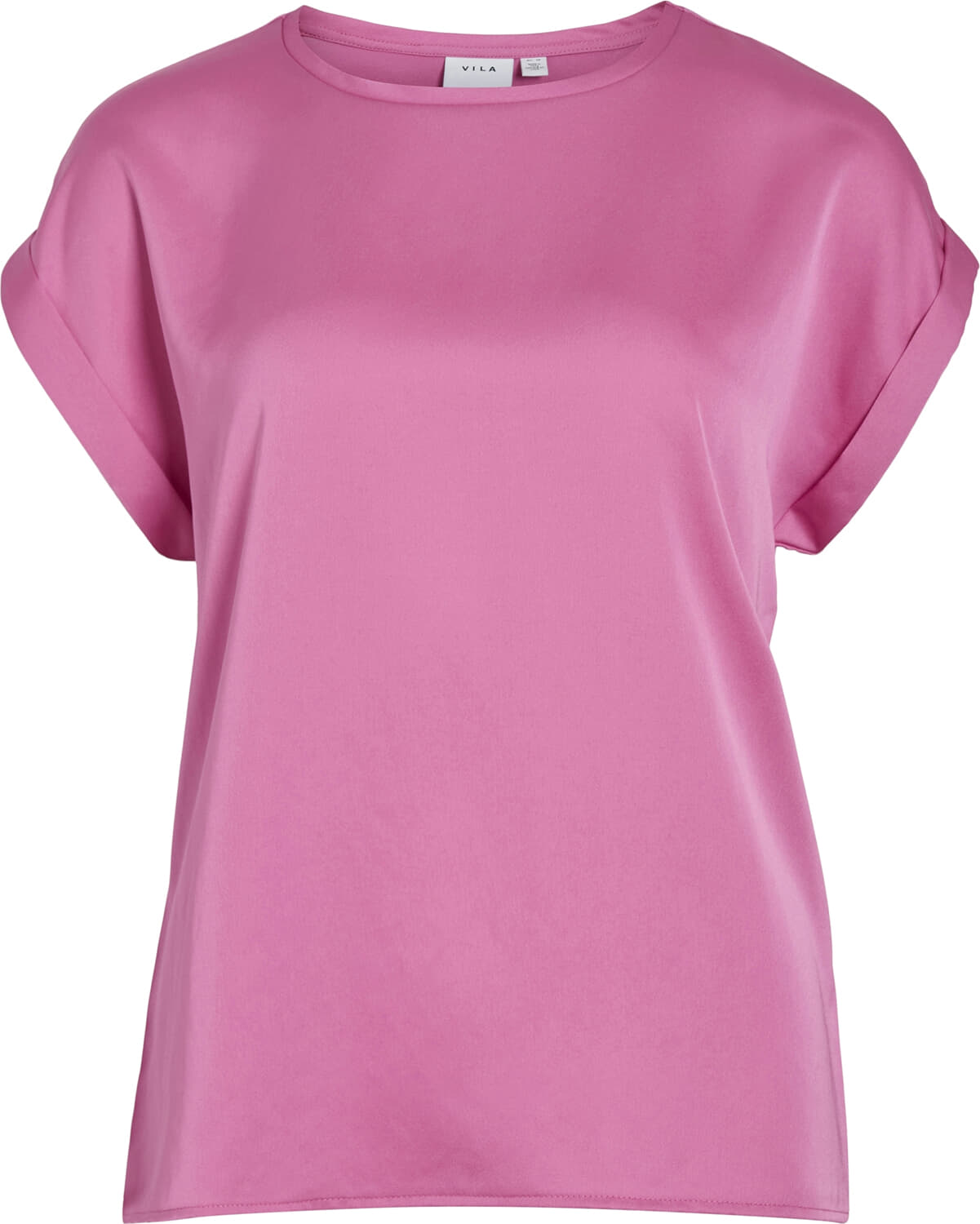 Vila Top Ellette Satijn Fuchsia