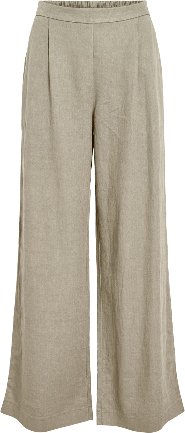 Vila Pantalon Jolanda HW Linnen Blend Beige