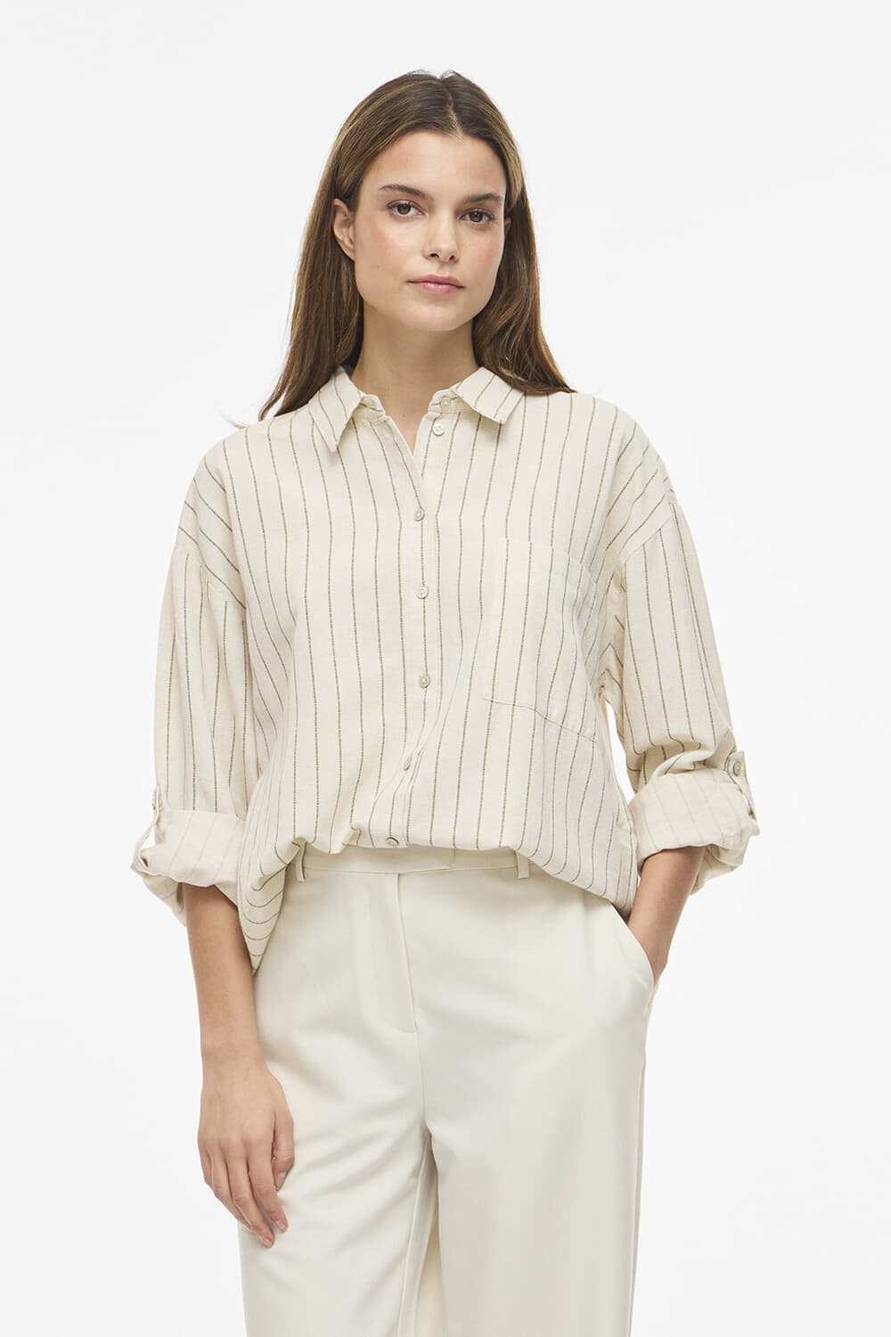 Vila Blouse Prisilla Loose Fit Beige