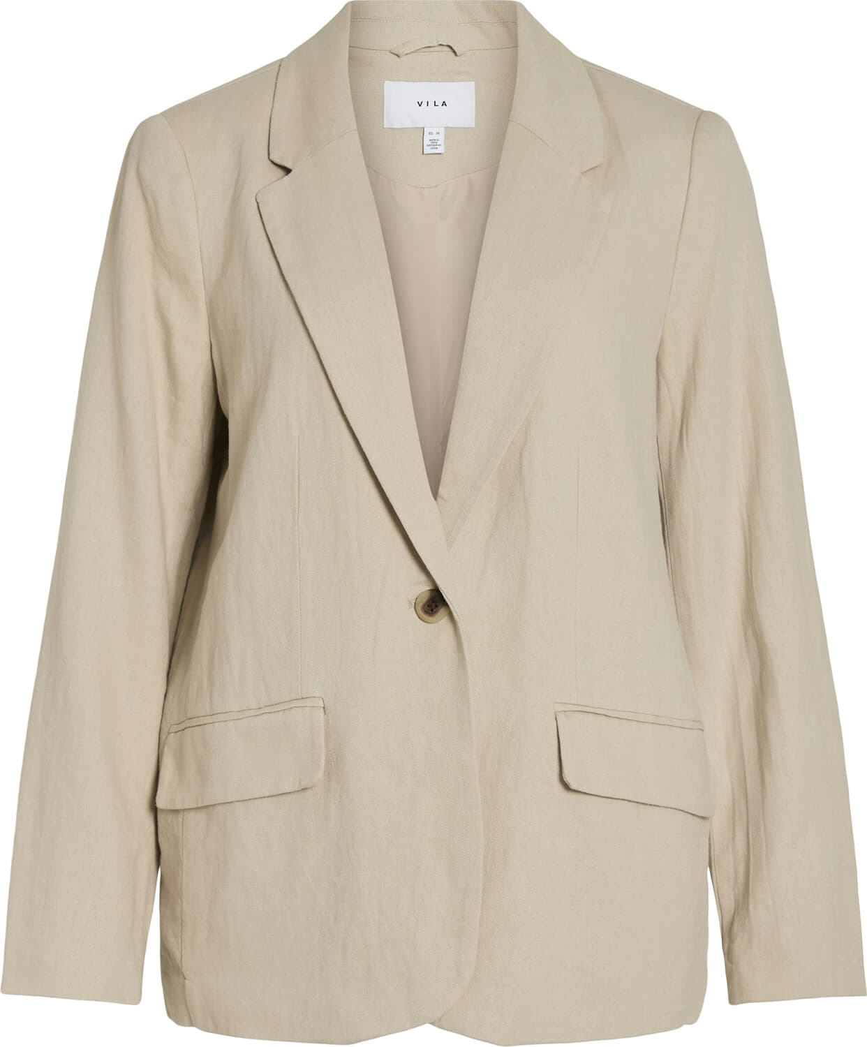 Vila Blazer Jolanda Linnen Blend Beige