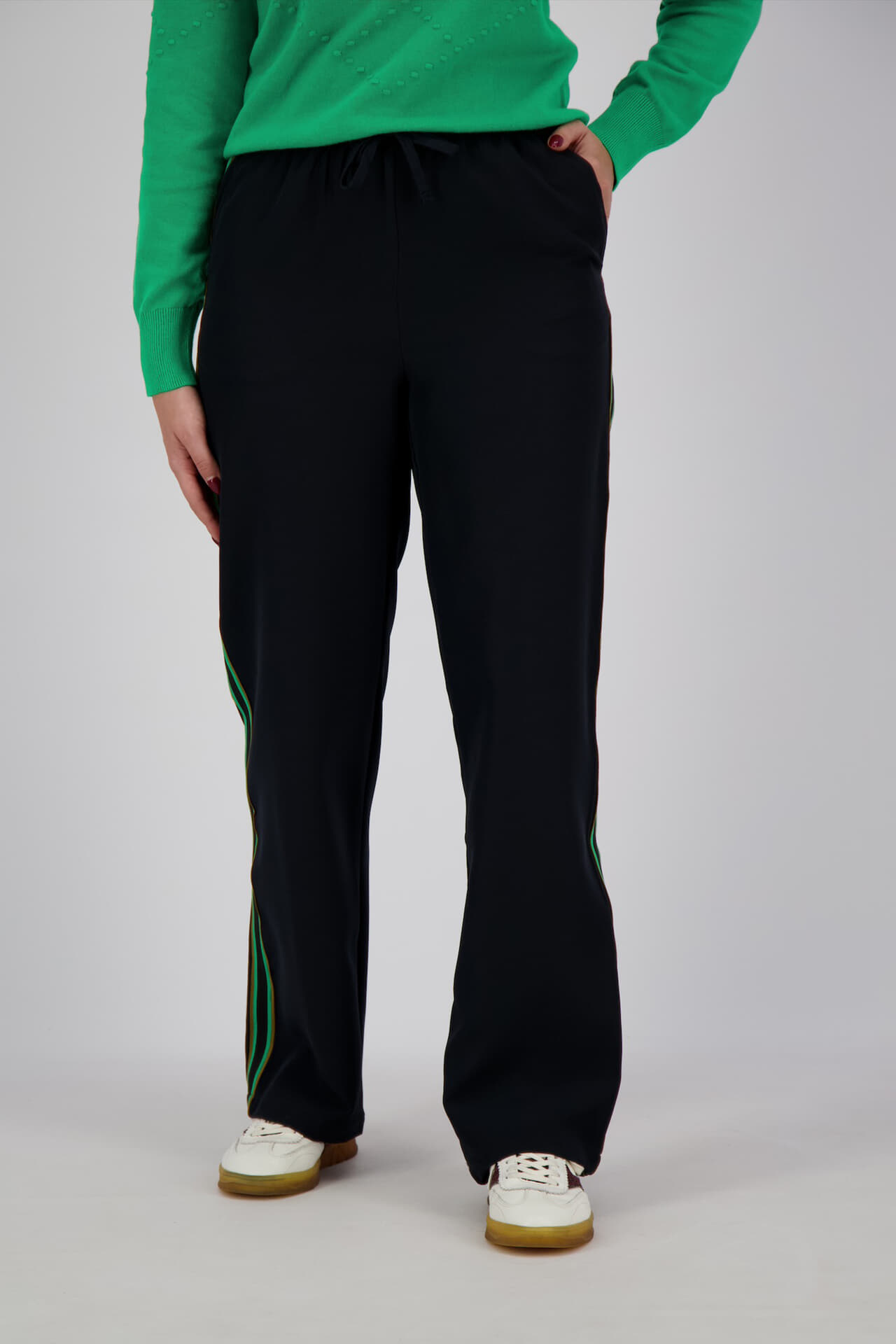 Vila Broek Kalan HW Stripe Detail Zwart