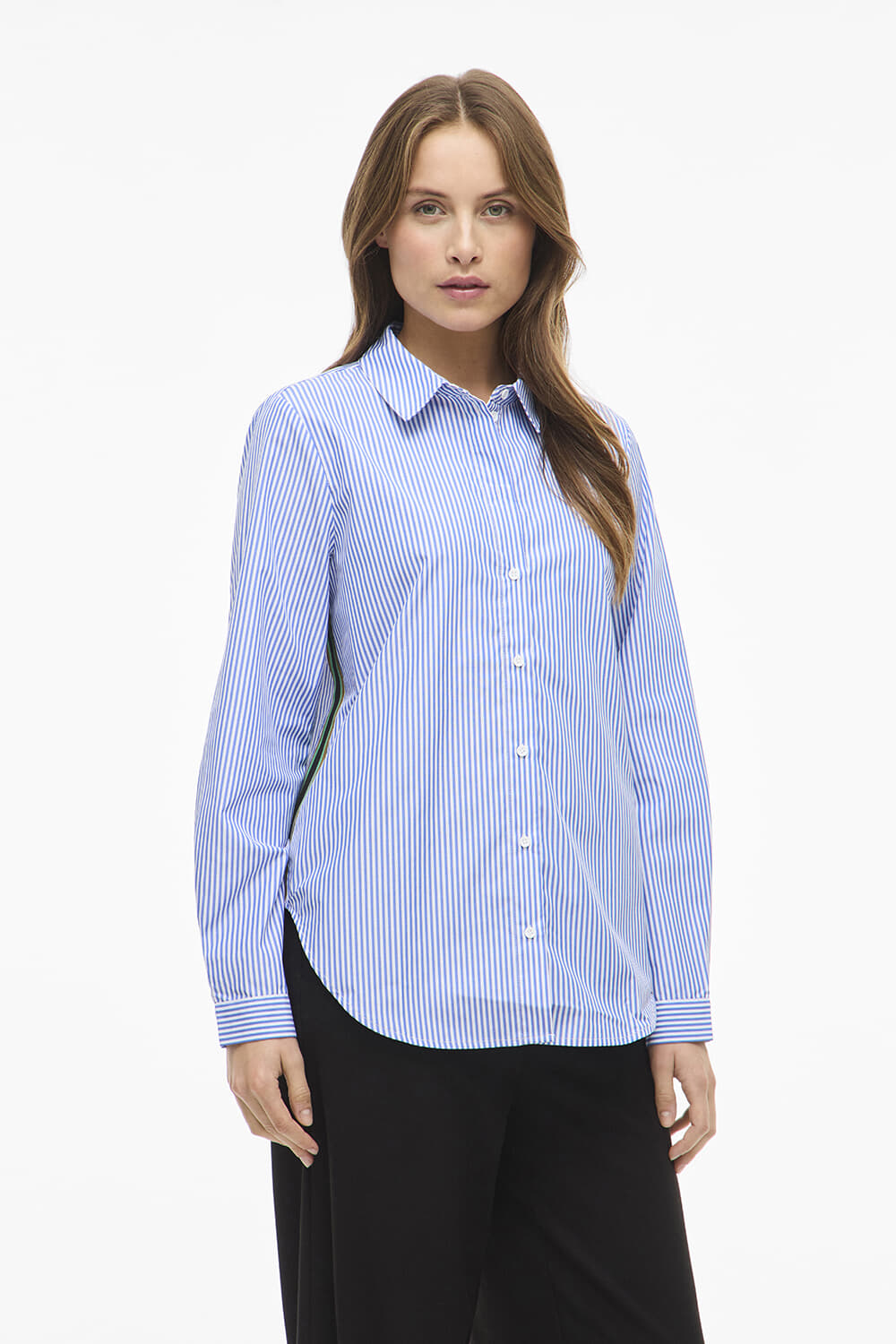 Vila VIDOJA LS STRIPED TAPE SHIRT Navy